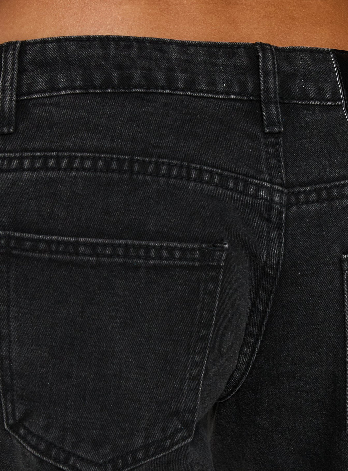 Featuring Picco Ultra Low Rise Wide Leg Jeans Washed Black in womens-jeans with belt detail product