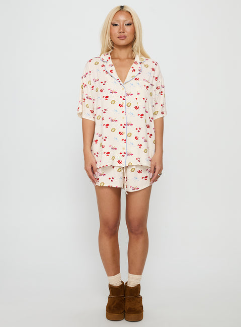 Sweet Things Button Down Sleep Set Multi