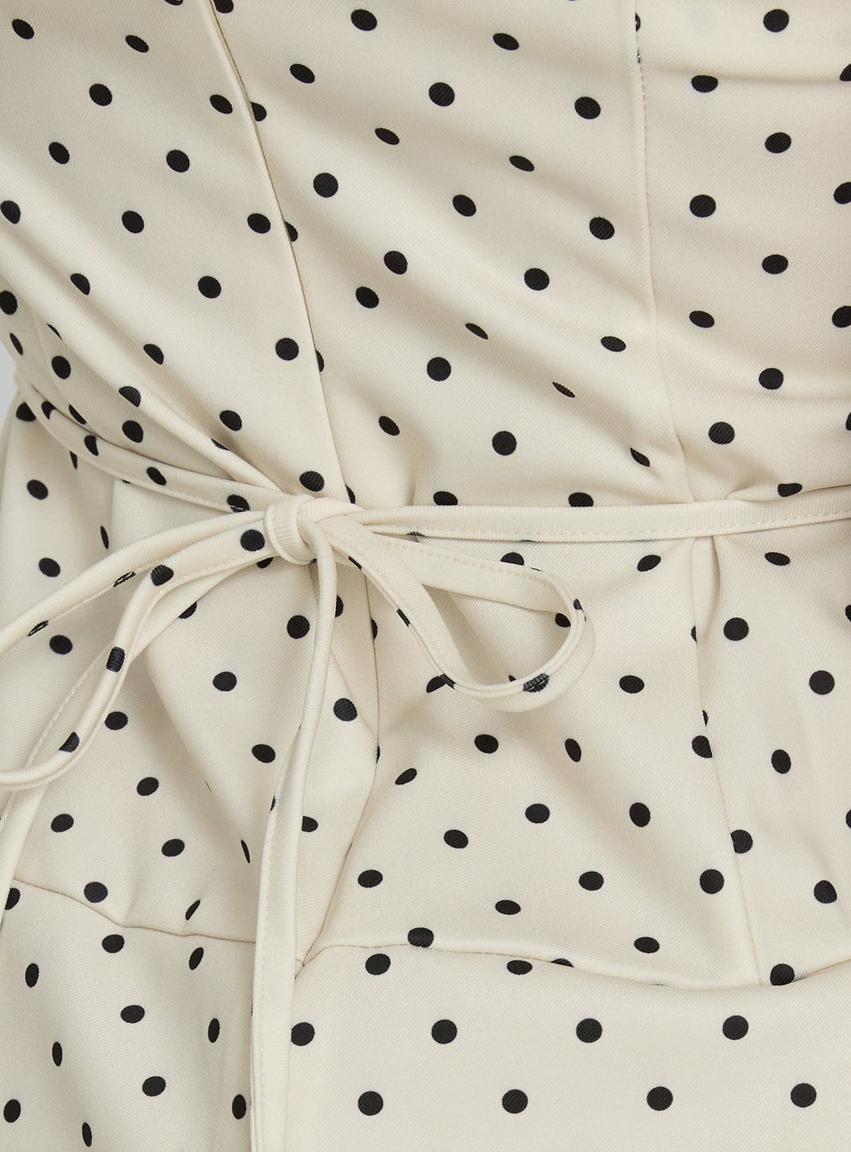 Italiana Layered Lace Mini Dress Cream Polka Dot