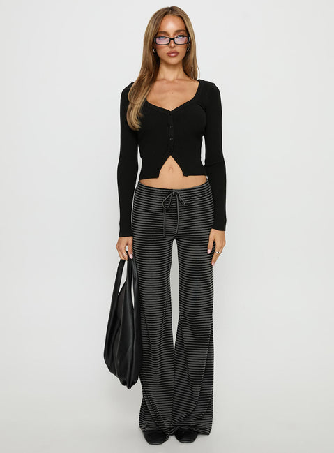 Sorenna Long Sleeve Top Black