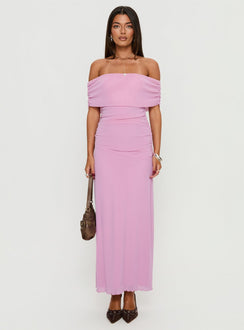 Penelopa Off Shoulder Maxi Dress Pink