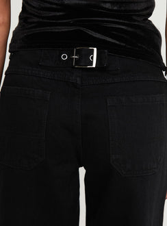 Jankins Low Rise Straight Leg Jeans Black Mid Rise Jeans Jeans 