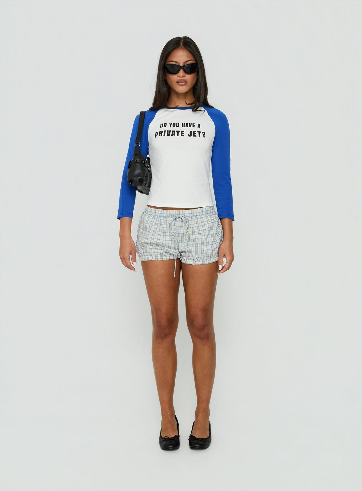 Bosten Bloomer Micro Shorts Blue Check