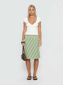 Baseline Cross Over Cap Sleeve Top White