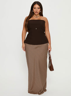 Irresistible Strapless Top Chocolate Curve