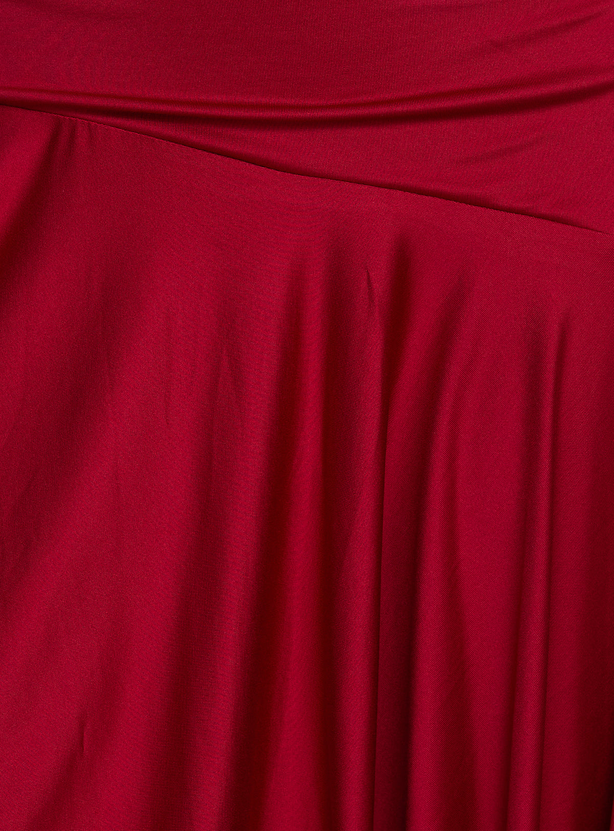 Emara Halter Asymmetrical Midi Dress Red
