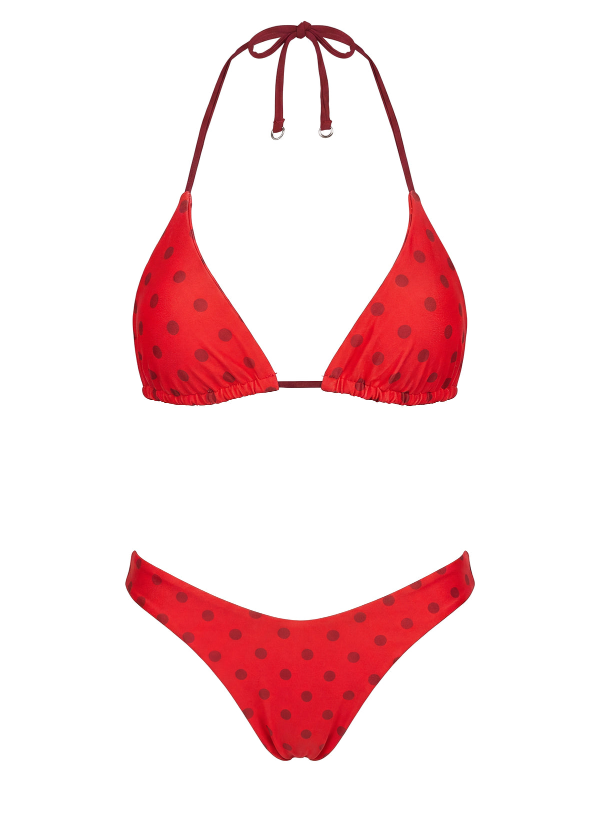 Jenner Reversible Bikini Bottom Red Polka