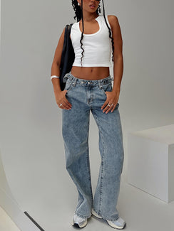 Sidle Low Rise Straight Leg Jeans Light Wash Low Rise Jeans Jeans 