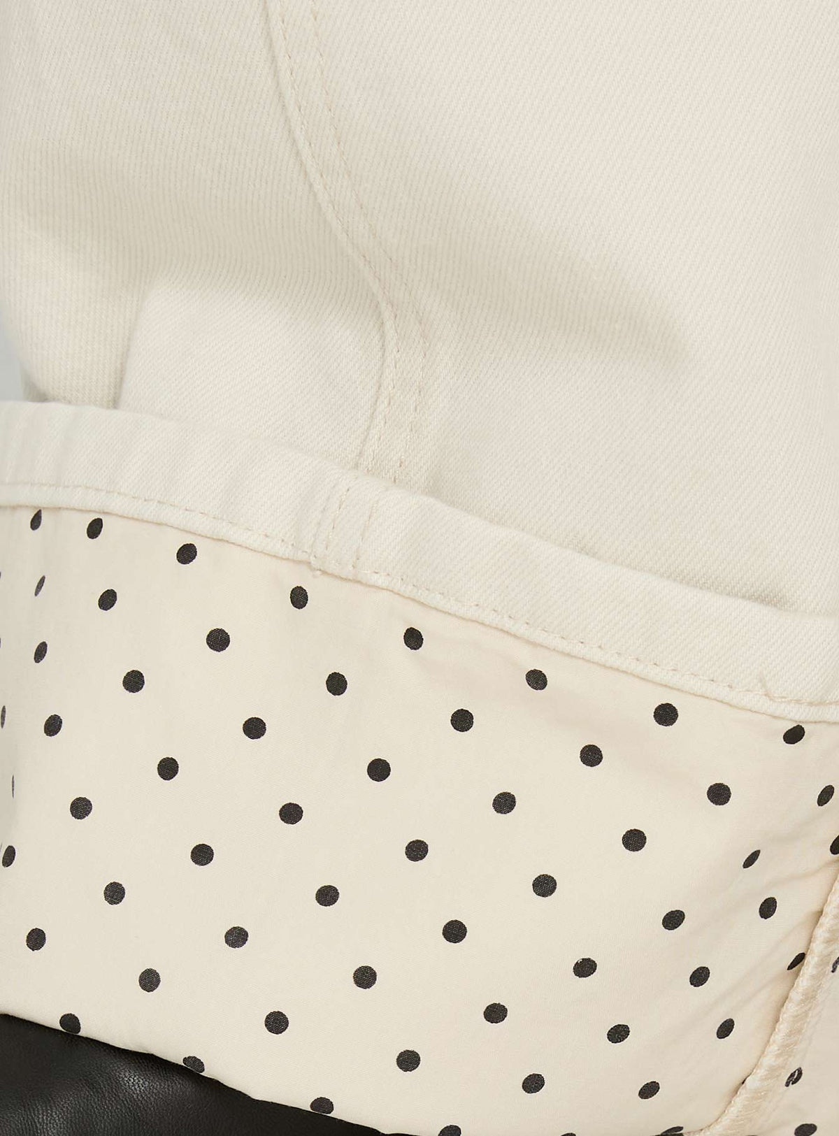 product Princess Polly Nikoletta Foldover Jeans Cream / Polka Mid Rise Jeans Jeans 