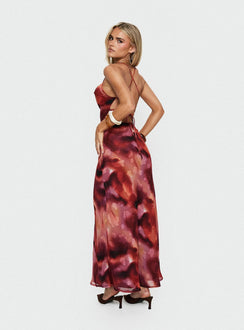 Celena Maxi Dress Red Blur