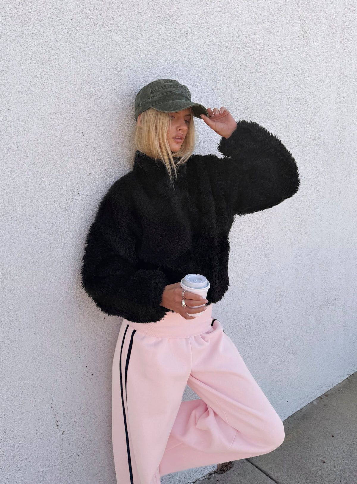 Jordynn Fleece Zip Through Jacket Black