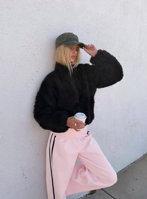 Jordynn Fleece Zip Through Jacket Black
