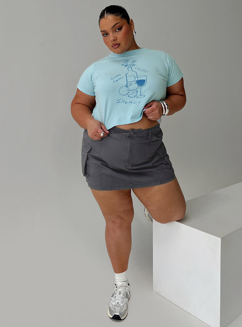 Lieutenant Cargo Mini Skirt Slate Mini Skirts Skirts 