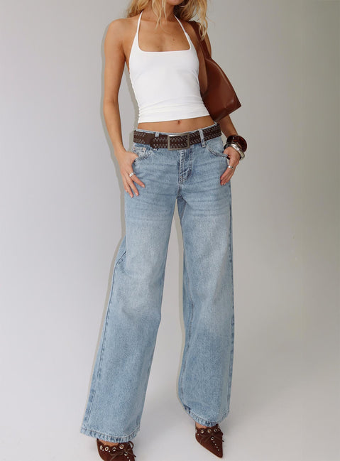 Serenitia Mid Rise Straight Leg Jeans Light Wash Tall