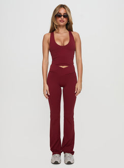 Sunday Session Active Flare Leg Pant Red