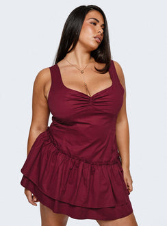 Shantelle Romper Burgundy Curve