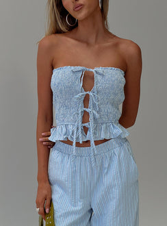 Sudden Sorcery Strapless Set Blue
