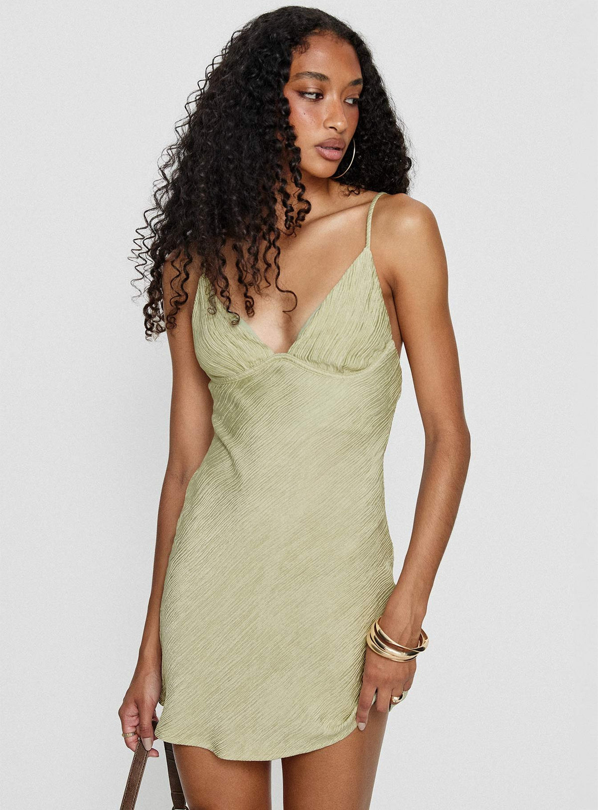 Makaia Balconette Mini Dress Sage
