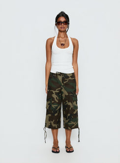 Vancer Longline Cargo Shorts Camo