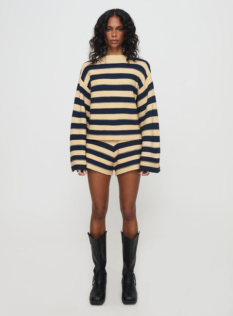 Cheyenne Set Navy / Cream Stripe