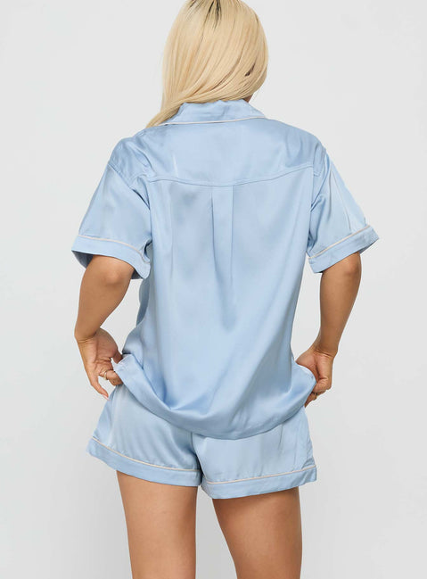 Hibernate Sleep Satin Set Blue