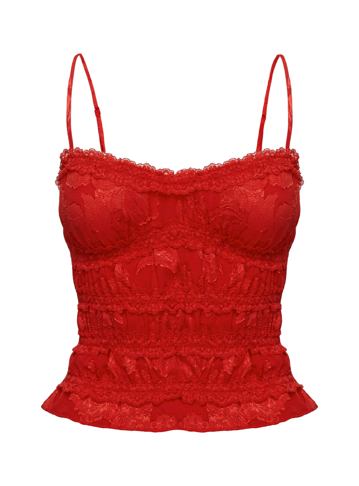 product Princess Polly Angelie Jacquard Ruched Top Red Sleeveless Sweetheart 