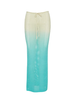 Auralia Knit Maxi Skirt Blue / Cream Maxi Skirts Skirts 