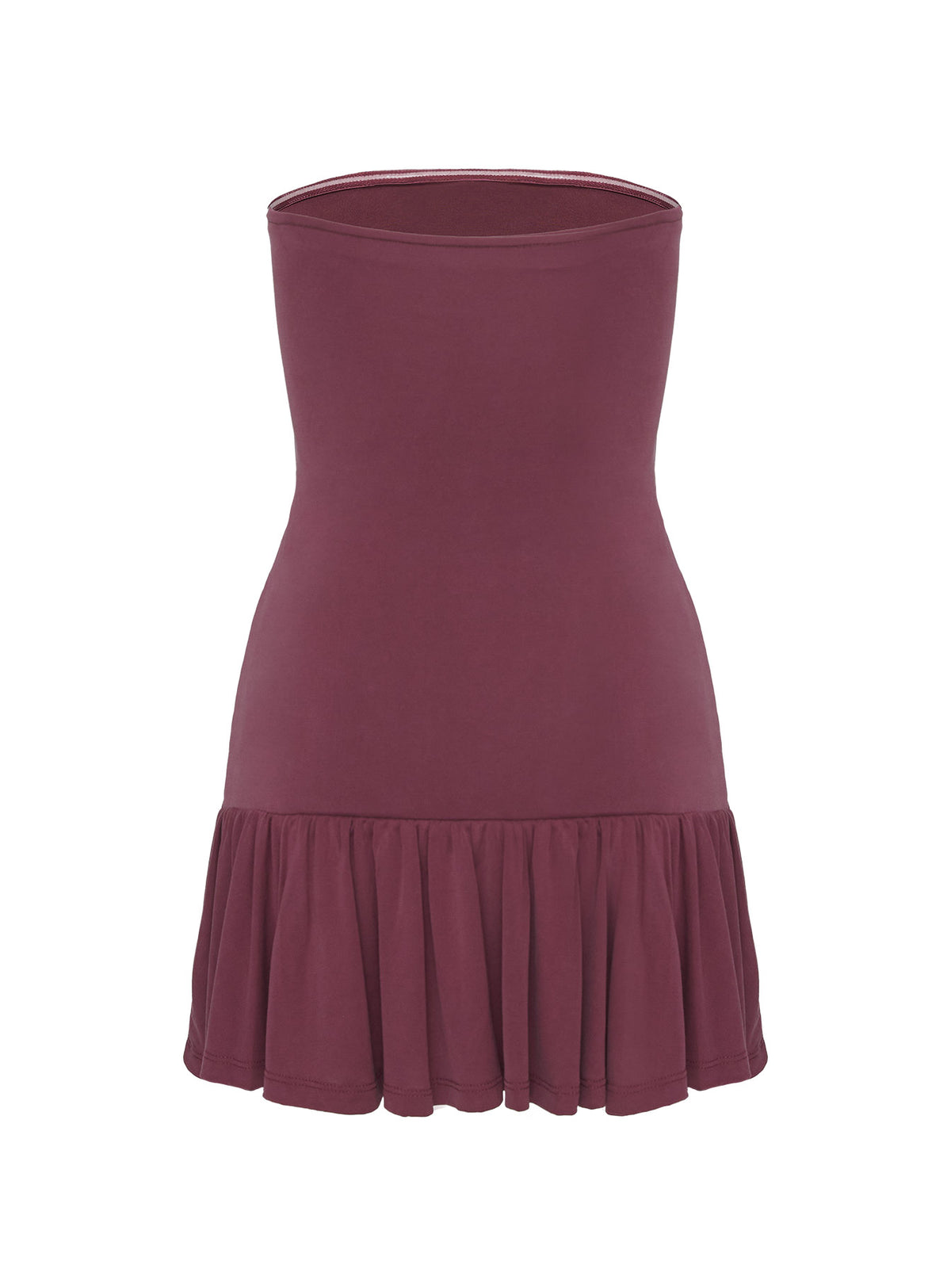 product Princess Polly Love Lingers Strapless Mini Dress Burgundy Petite Straight Neck 