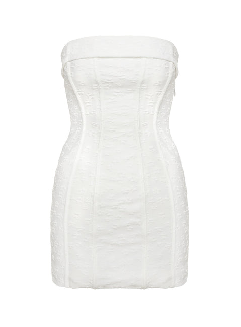 product Princess Polly Bertrand Strapless Mini Dress White Straight Neck 