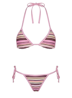 Beasley Tie Side Bikini Bottoms Pink / Yellow Stripe