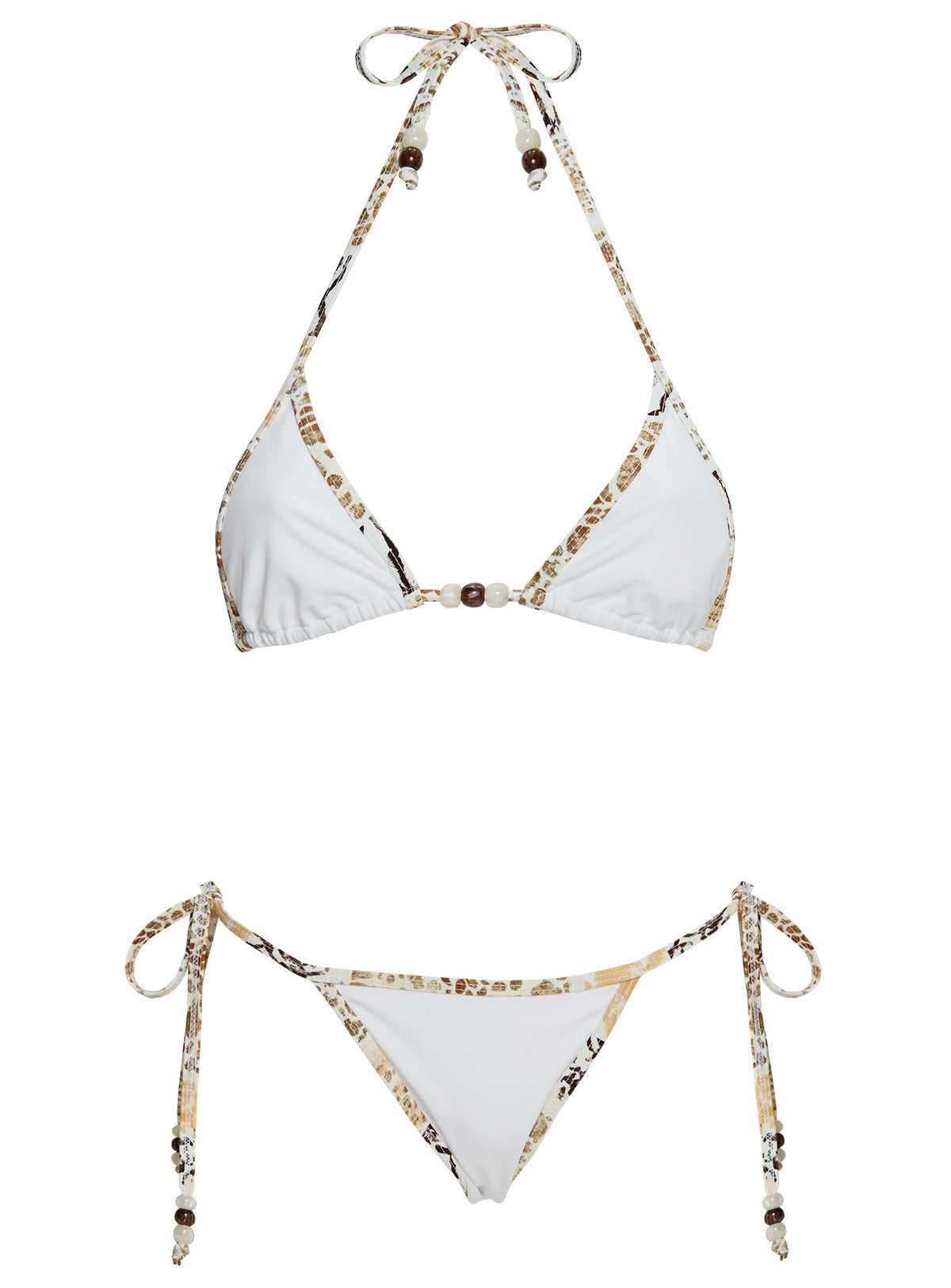 Beasley Tie Side Bikini Bottoms White / Animal Multi
