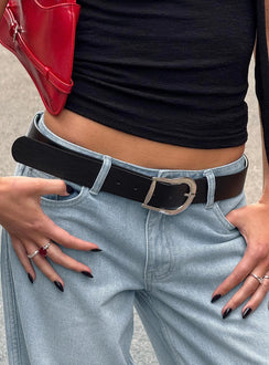 Breslin Belt Black / Silver