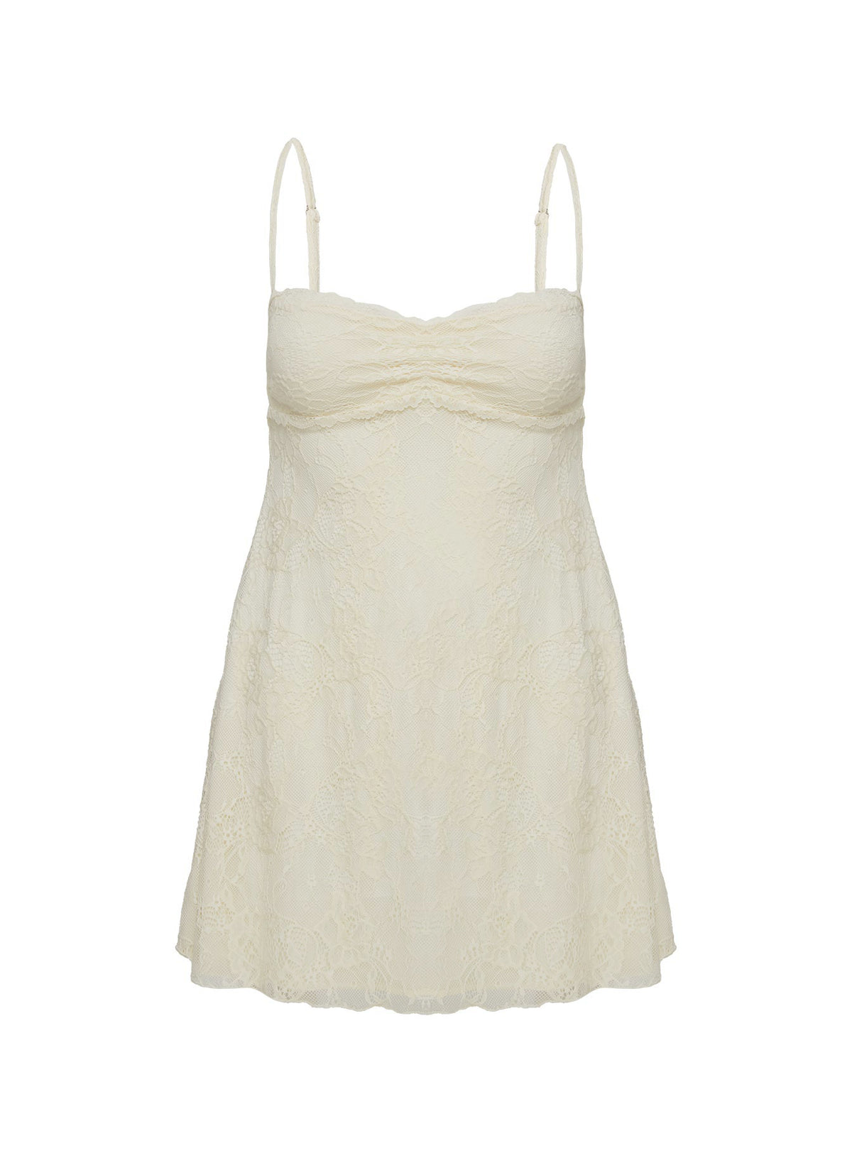 product Princess Polly Cruel Summer Lace Mini Dress Cream Sweetheart Neckline 