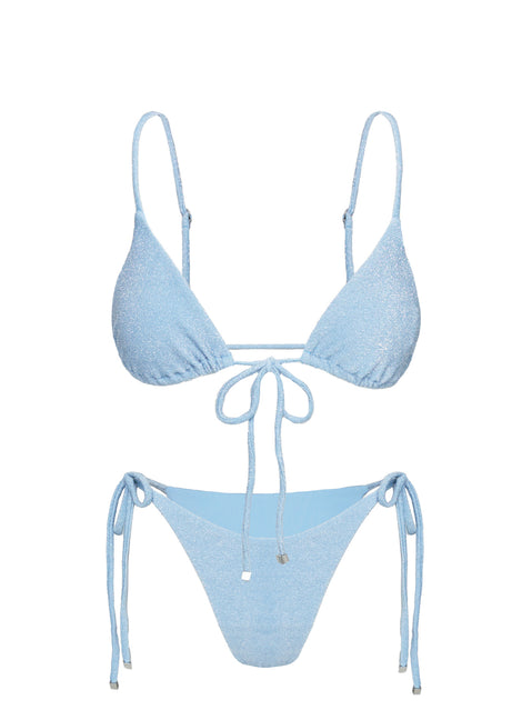 Hot Stuff Bikini Bottoms Blue Glitter