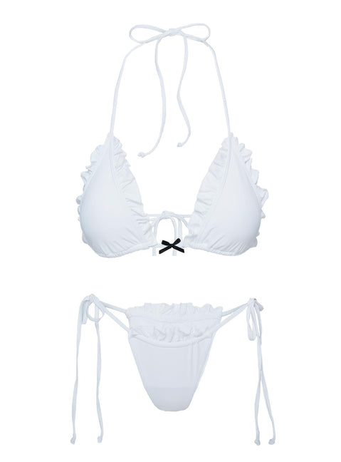 Light Ray Bikini Bottoms White