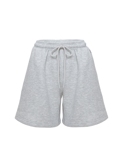 product Princess Polly Dream Fleece Longline Shorts Grey Marle High Waisted Shorts 