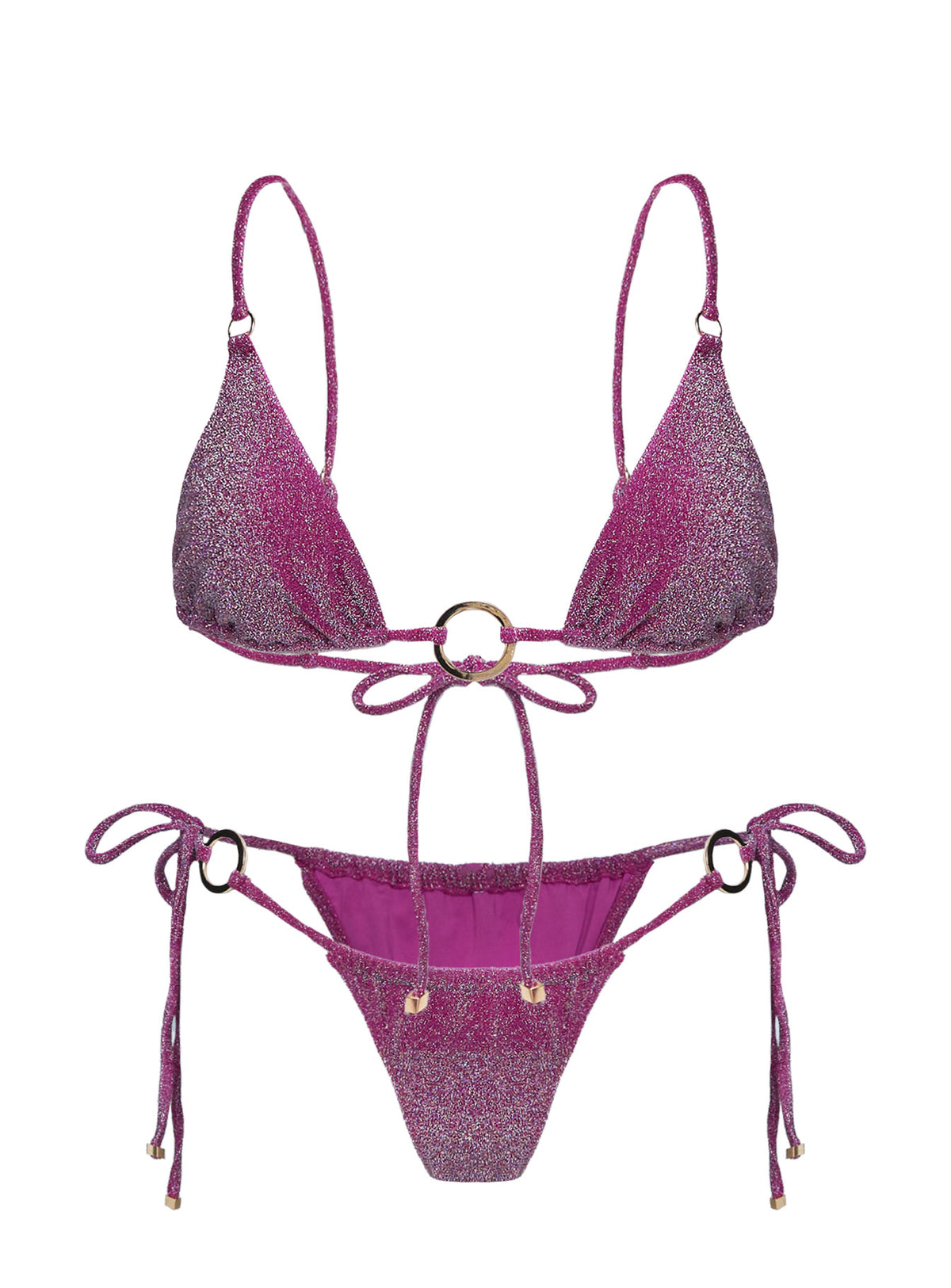 Entrancing Triangle Bikini Bottoms Purple