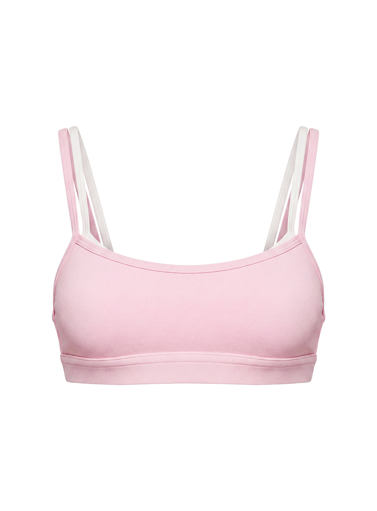 Exhilarate Layered Crop Top Pink / White