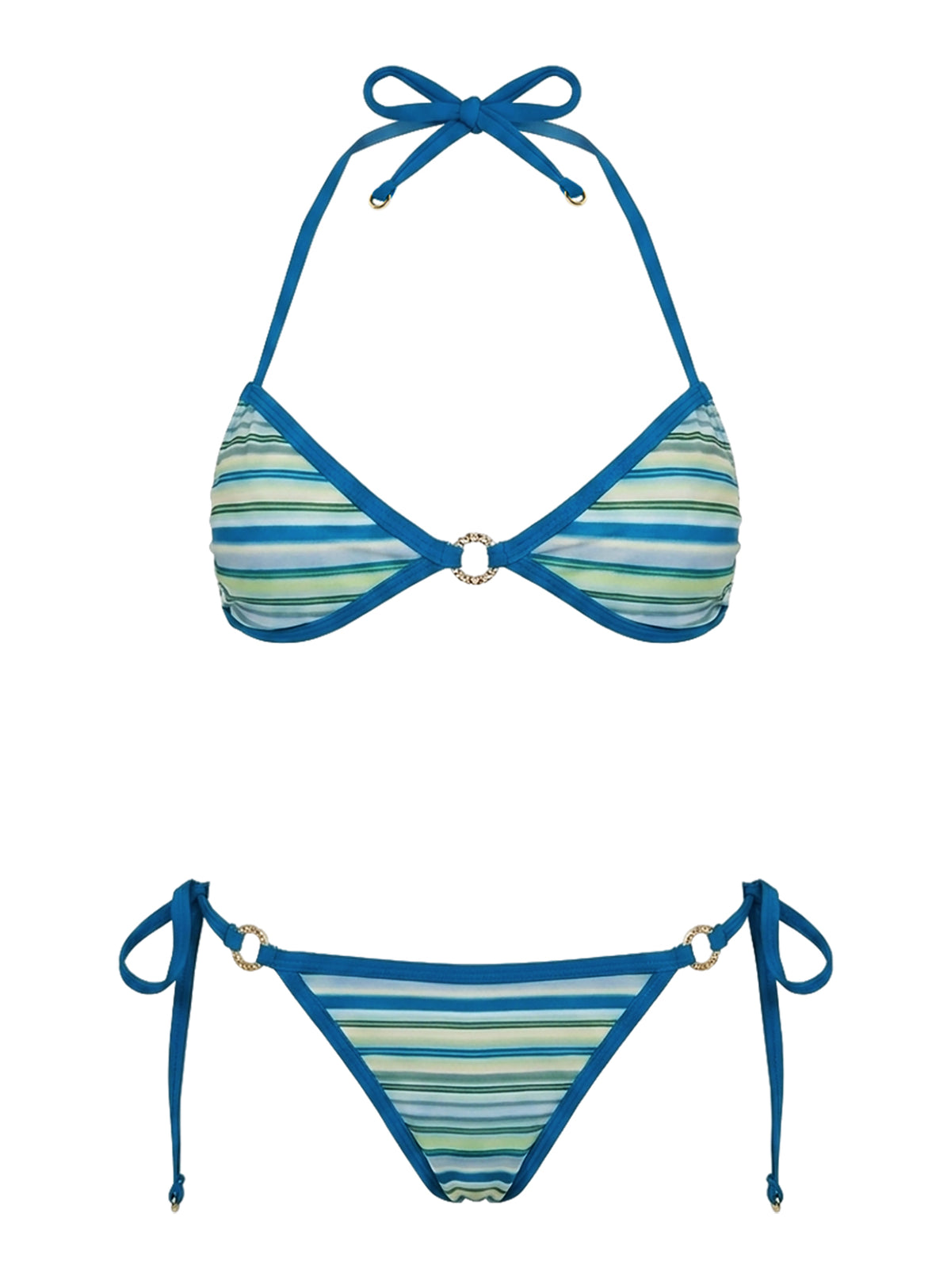 Idola Bikini Top Blue Stripe