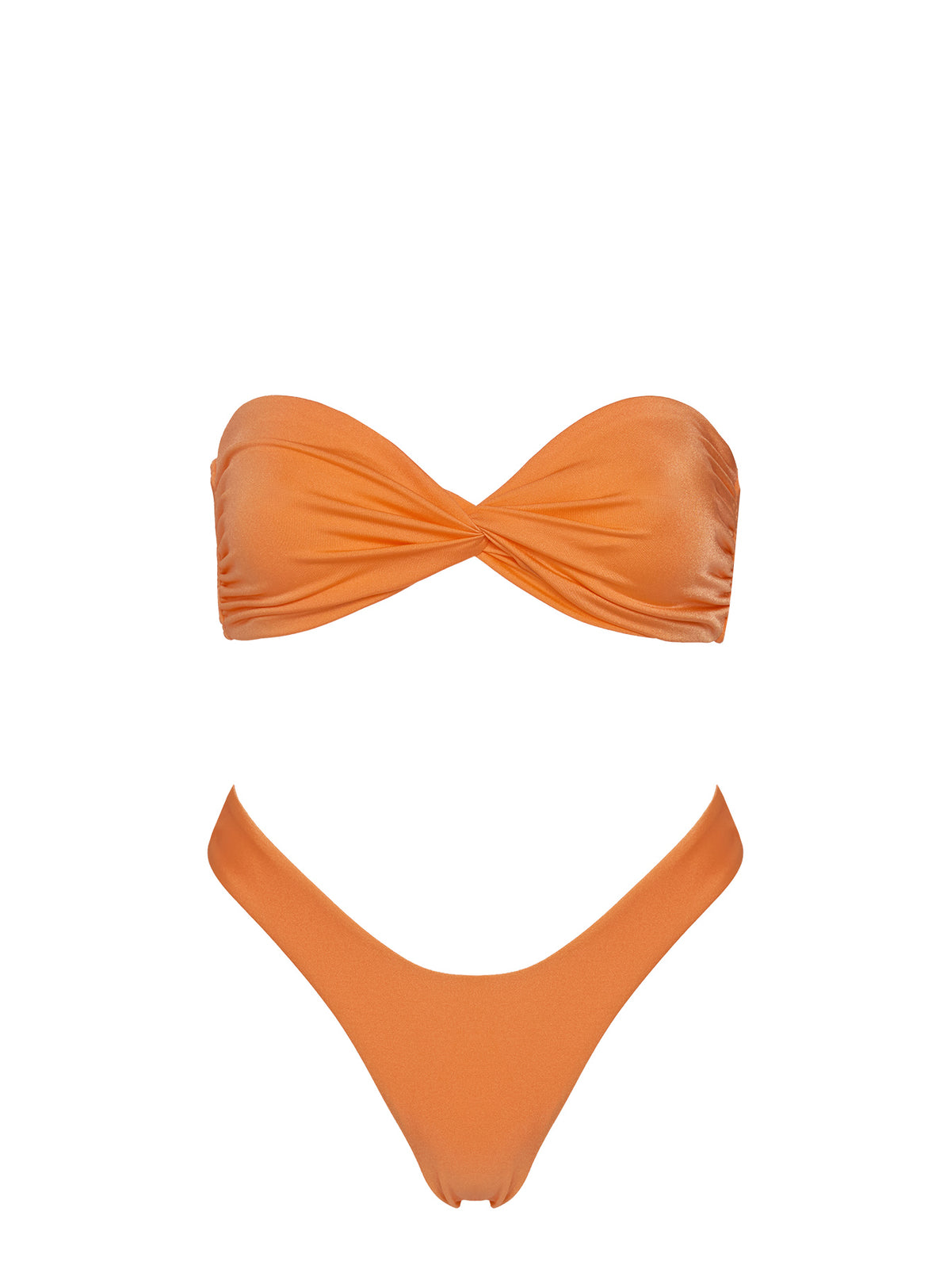 Nevaeh High Cut Bikini Bottoms Orange