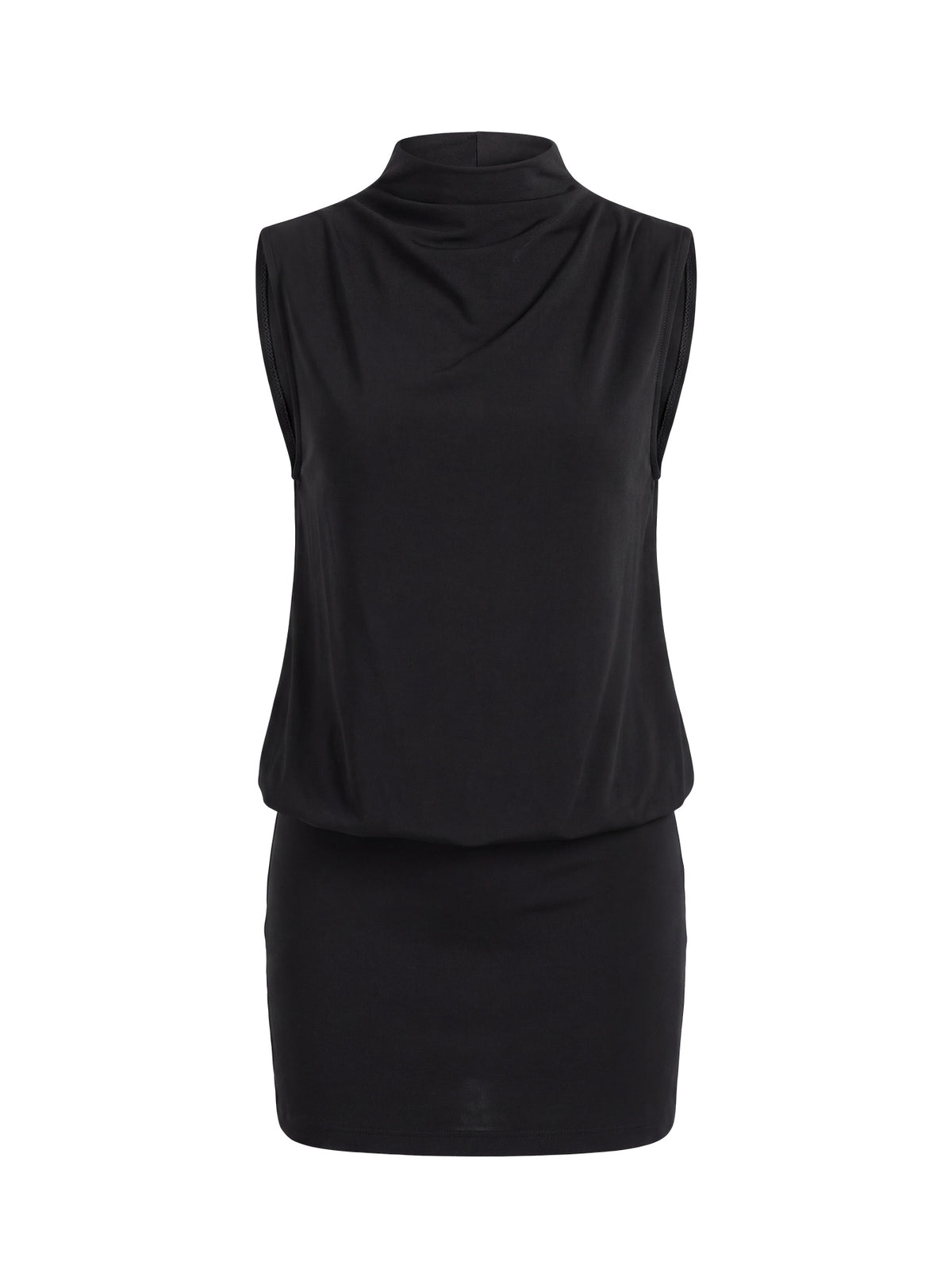 Adisonn High Neck Backless Playsuit Black