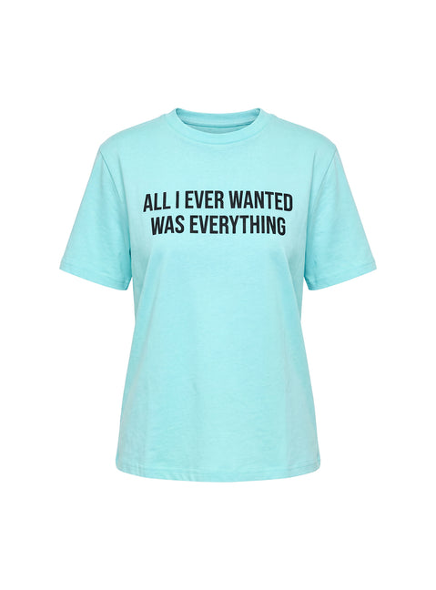 All I Ever Wanted Graphic Relaxed Tee Aqua