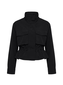 Annisa Funnel Neck Jacket Black