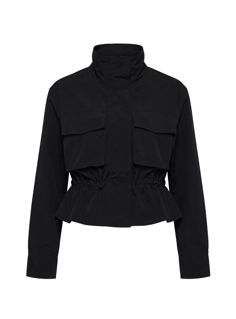 Annisa Funnel Neck Jacket Black