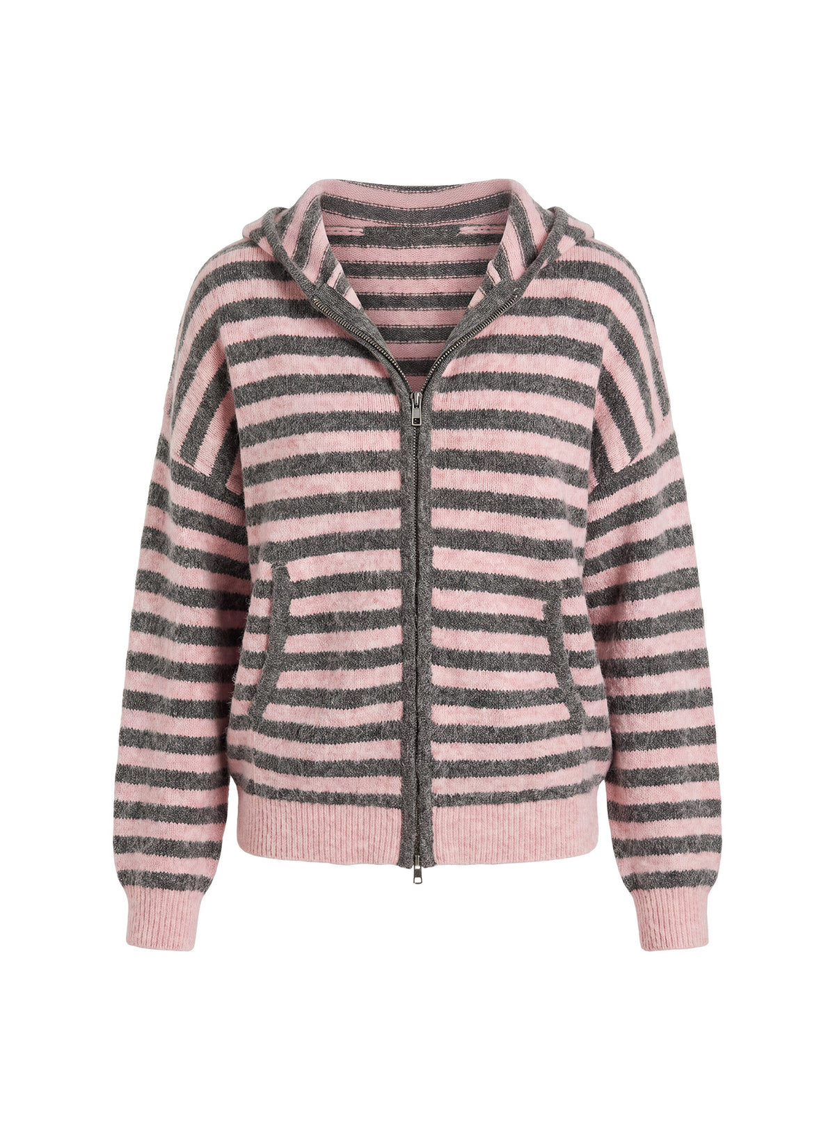 Introducing the Aubry Oversized True Knit Hoodie Pink Stripe womens-jumpers in short length product Princess Polly