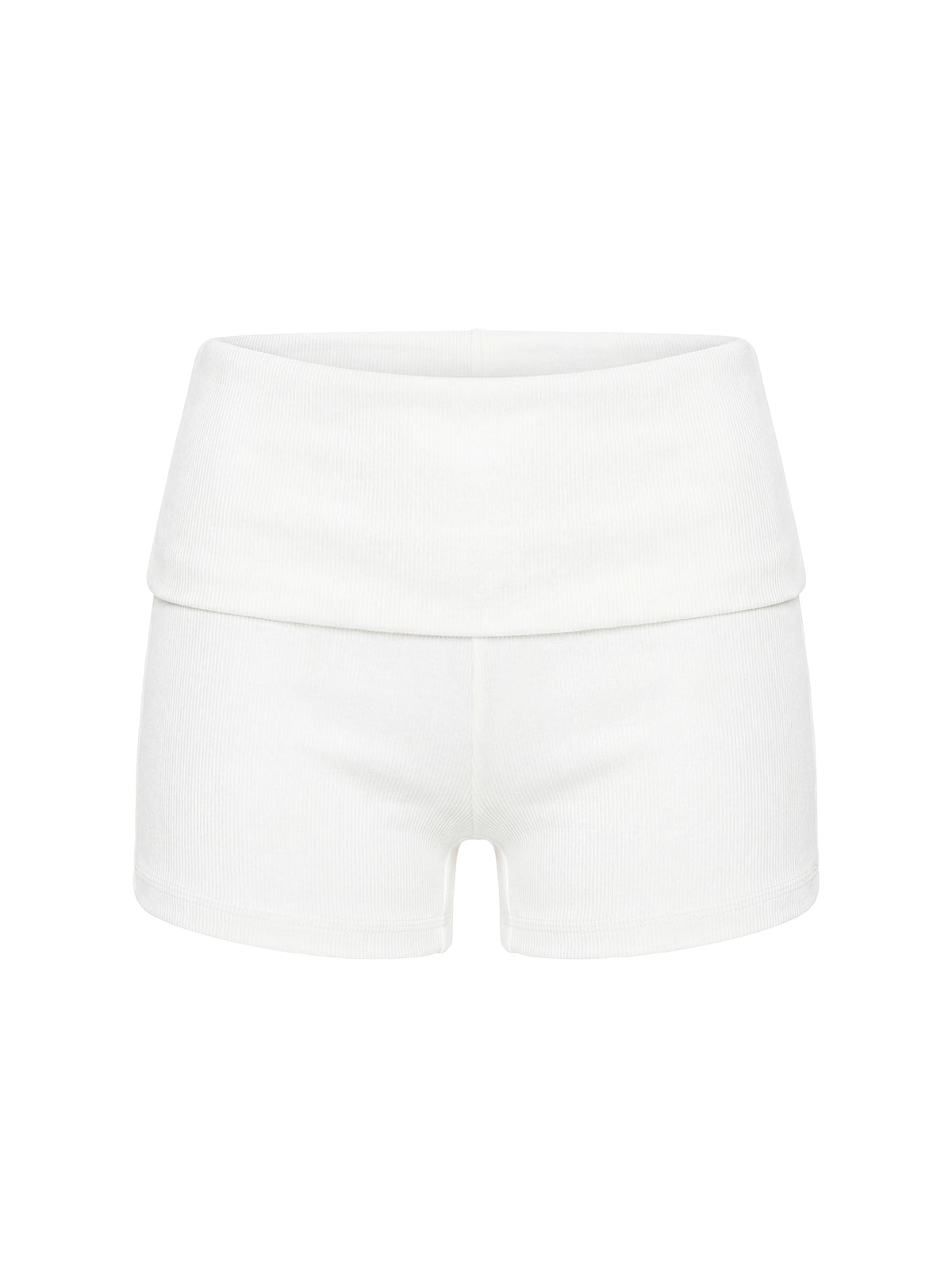 Baseline Low Rise Rib Shorts White