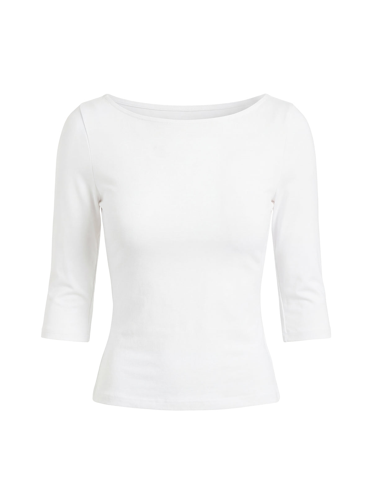 Daily Define Boatneck 3/4 Sleeve Top White