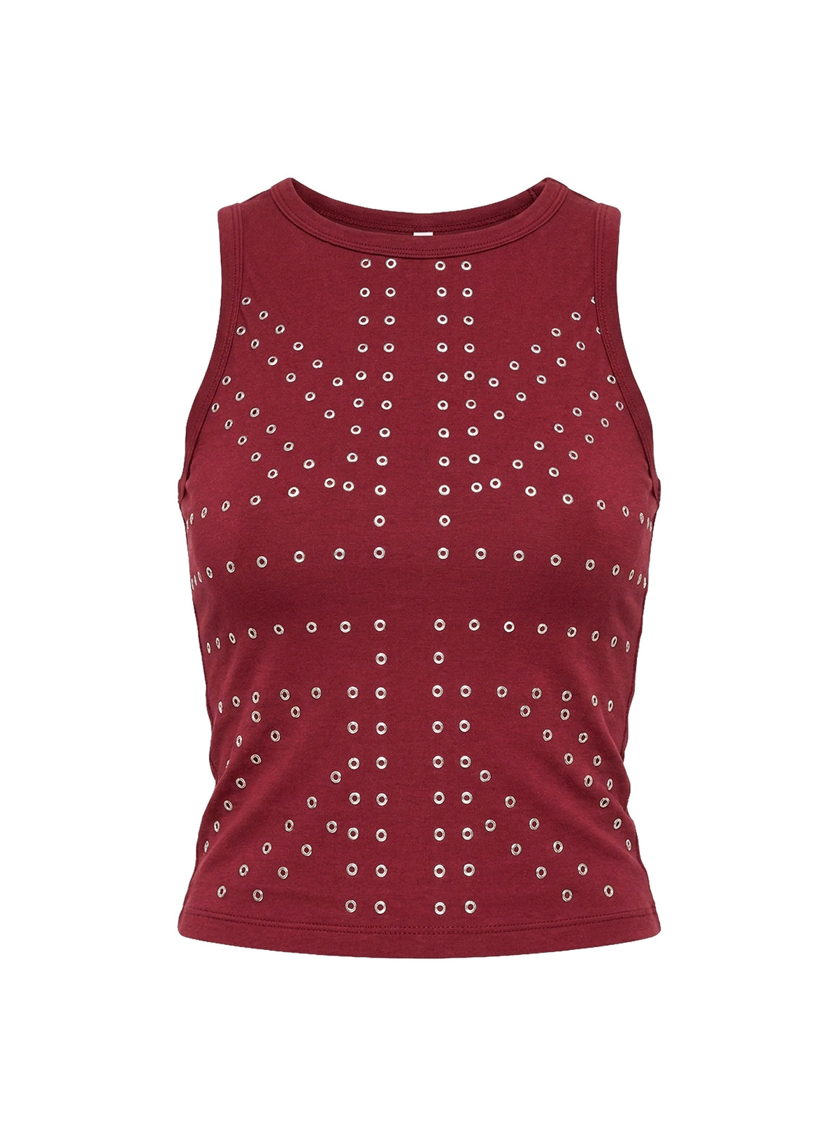 Carlianna Studded Top Burgundy
