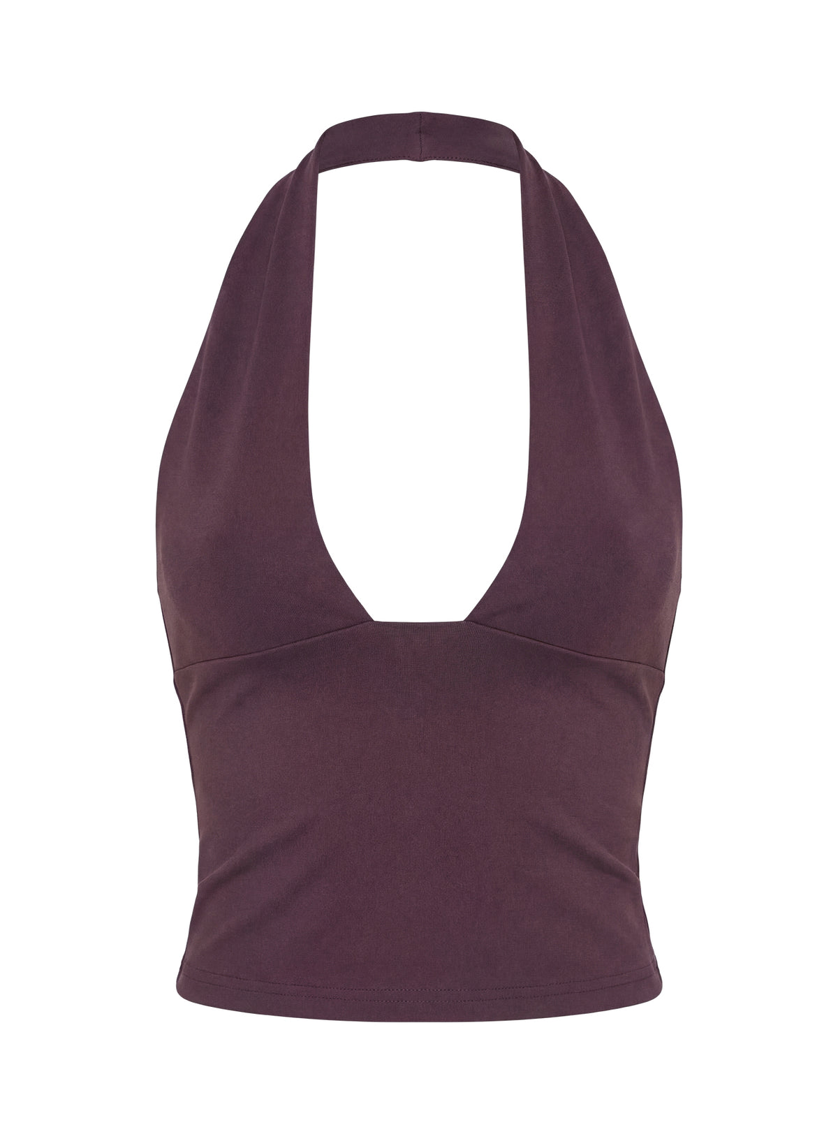 Daily Define Halter Tank Top Aubergine