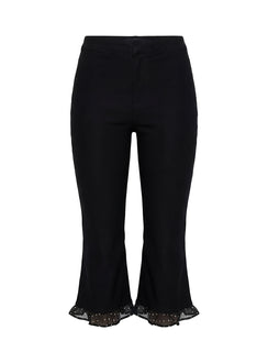 Darsie Frill Capri Black Polka Dot High Rise Pants Pants 